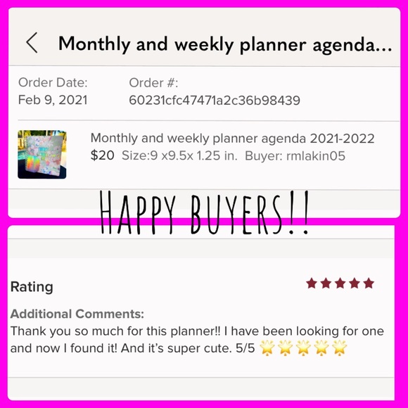 Planner Weekly & Monthly 2020-2021 - Picture 14 of 15